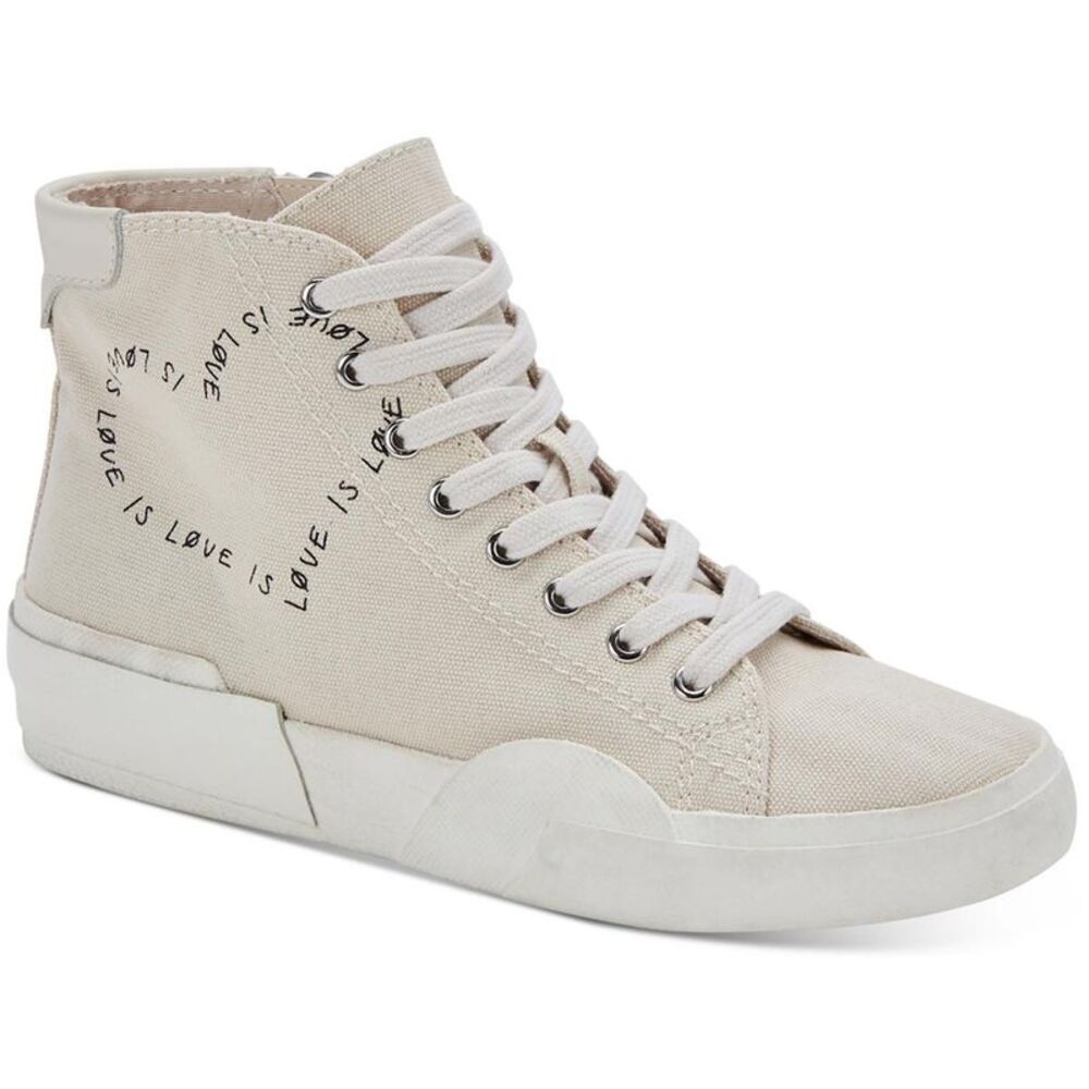 Dolce Vita Womens Zest Pride Tan Leather Trainers High-Top Sneakers Shoes NWT